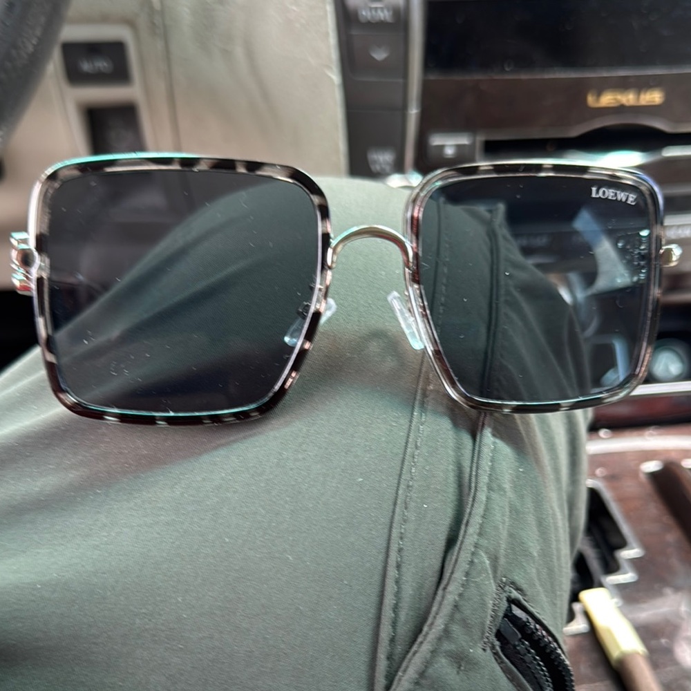 Loewe Black Rectangular Sunglasses Modern Design